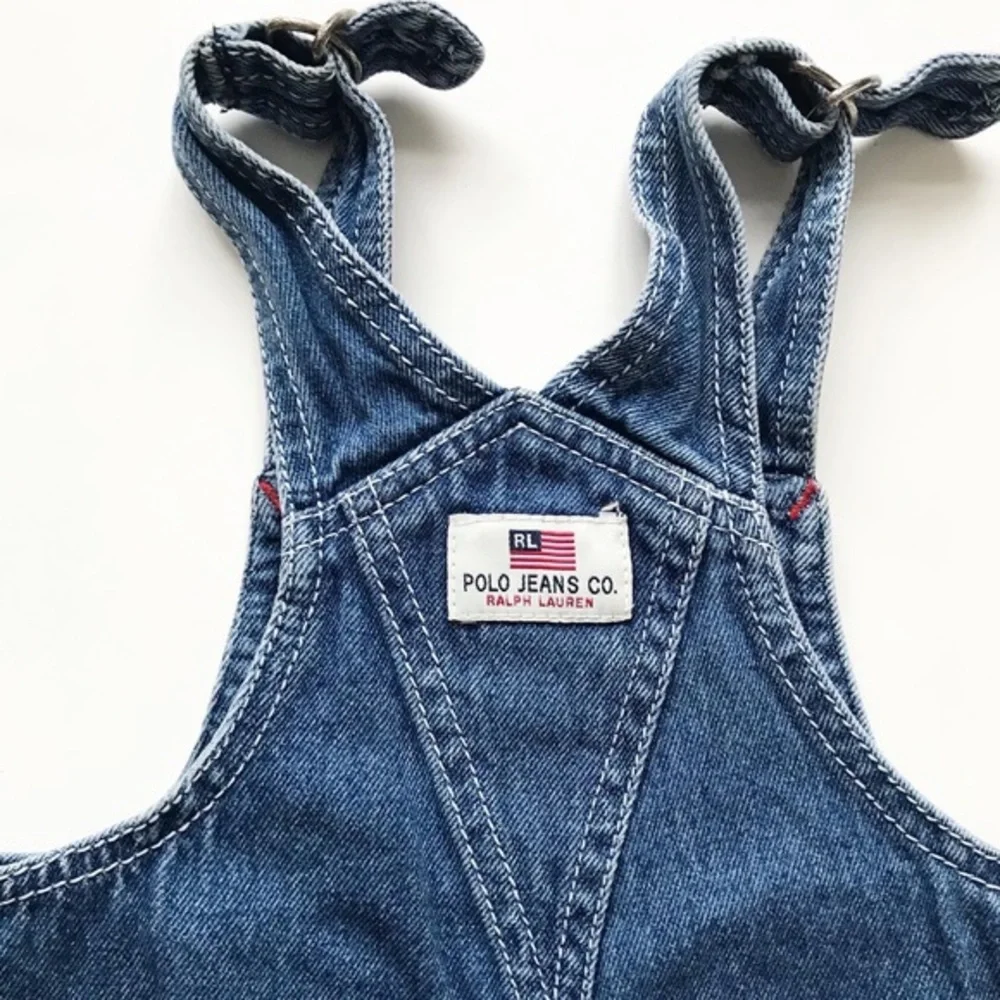 Vintage Ralph Lauren logo denim dress L(12-18m)